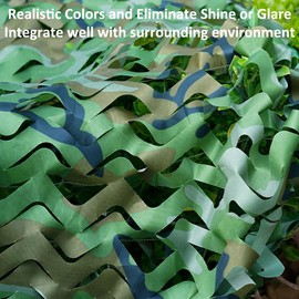 MOCNT Camouflage Net Woodland Camouflage Net Woodland Camouflage Net Hunting Camo Camouflage Army Camouflage Net Camping Sun Protection Privacy Screen Decoration Garden Hide Car Cover 1.5 m x 3 m