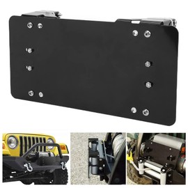 Akozon License Plate Holder, Stainless Steel Lip Winch, Number Plate Holder for Cars, Trucks, Motorcycles