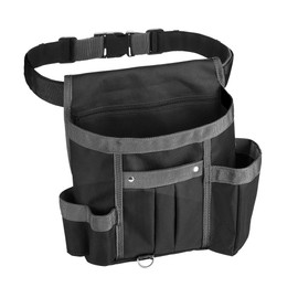 VELOFLEX 6902080 Tool Bag L, 22 x 17.5 x 10 cm, Multifunctional Bag, Tool Bag, Belt Bag, Black/Grey