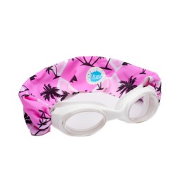 Splash Place Swim Goggles with Fabric Strap - MALIBU | Fun, Fashionable, Comfortable - Adult & Kids Swim Goggles - Won't Pull Your Hair - High Visibility Anti-Fog Lenses