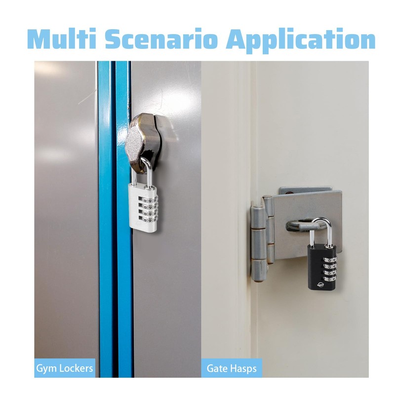 SISAV Combination Lock,4 Digit Gym Combination Padlock for School Lockers,Toolbox,Fence