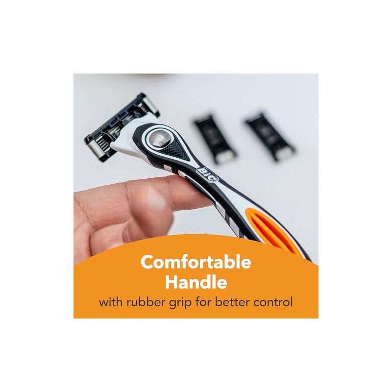 BIC Hybrid 5 Flex Refillable Men's Razor, 1 Weighted Handle