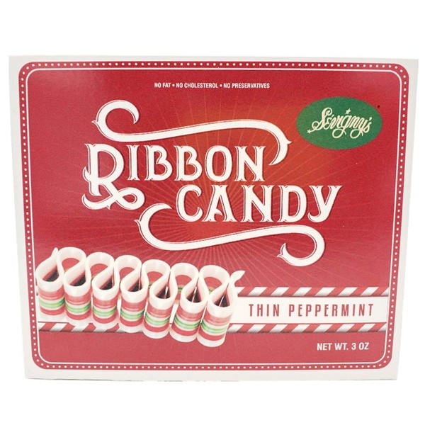 Sevigny's Ribbon Candy, Peppermint, 3 Ounces, Pack of 4