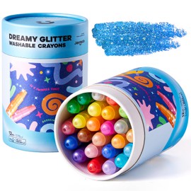 Jar Melo Glitter Crayons for Toddlers 1-3, Crayons for Kids, 24 Colors