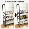 LYKENTOR 4 Tiers Metal Shoe Rack for Entryway Closet Hallway