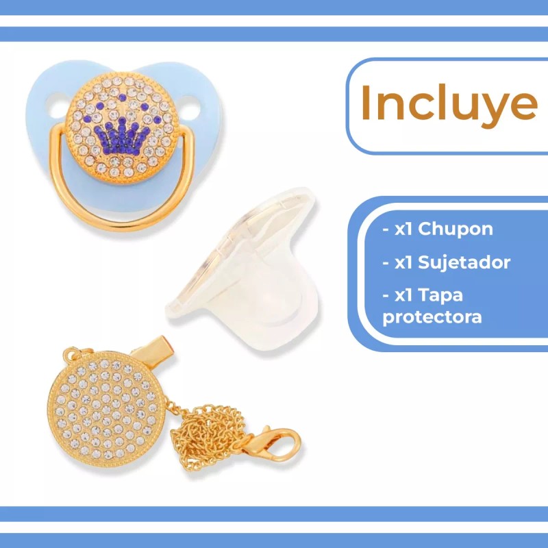 Chupón ortodóntico con dibujos animados Chupon Bebe De Lujo, Rey