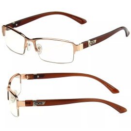 New WB Mens Womens Clear Lens Frame Glasses Designer Fashion Optical RX Half Rim