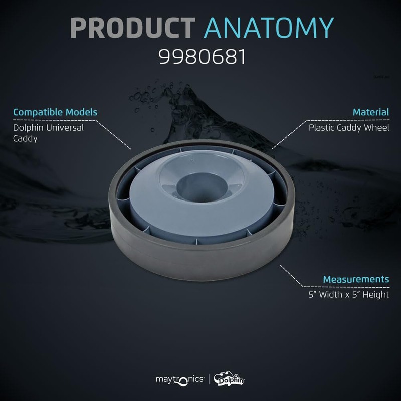 Dolphin Genuine Replacement Part — Wheel for Universal Caddy —