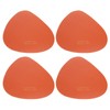 sourcing map 4 Pcs Leather Coasters, Irregular Drinks Coasters for