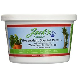 J R Peters Inc Jacks 51508 Classic 15-30-15 Houseplant Special Fertilizer, 8-Ounce (Pack of 2)