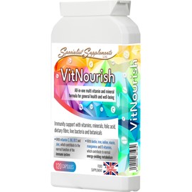 Specialist Supplements VitNourish (All-in-One Multi Vitamin, Mineral, Biotic, Botanical & Dietary Fibre Formula), 120 Capsules
