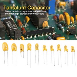 Kit de Capacitores de Tantalio, 100 Piezas, 16V, 1uF-100uF, con Caja Organizadora