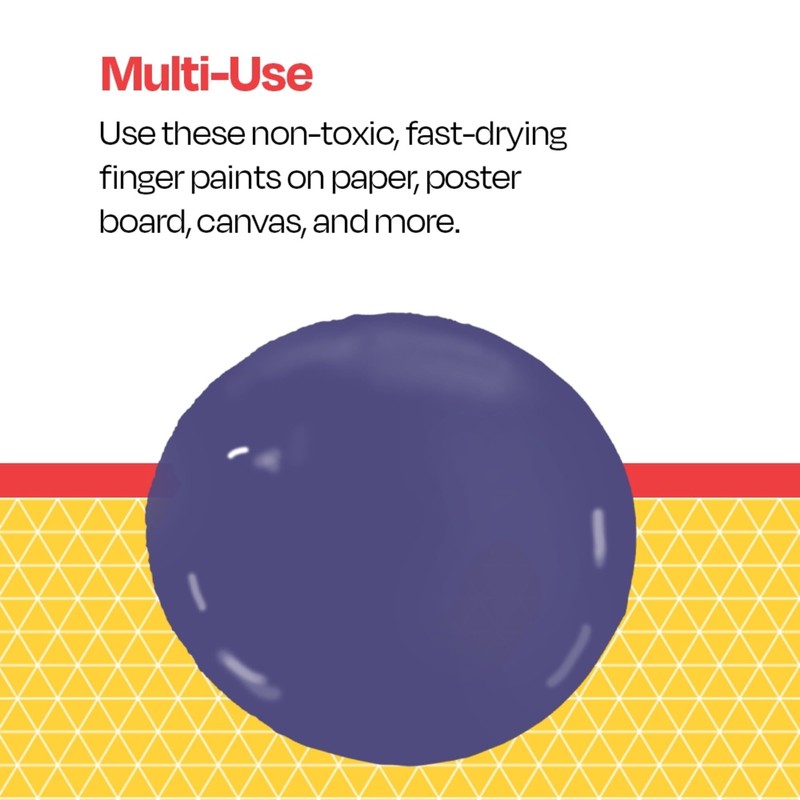 School Smart Washable Finger Paint, Purple, 1 Pint Bottle