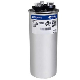 Capcom Capacitor Round 40/5 uf MFD 440 Volt 97F9838 (Replaces Old GE# Z97F9848BZ2), 40 + 5 MFD at 440 Volts