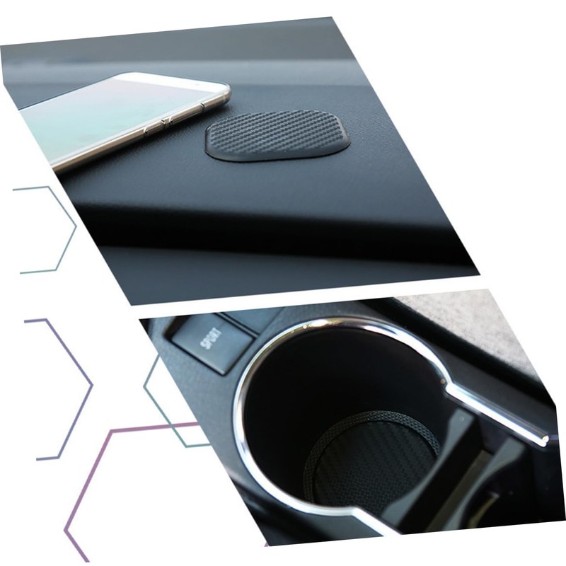 Ciieeo 4Pcs Wear Resistant Car Cup Coasters Non Slip Square