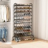 STORAGE MANIAC 10-Tier Expandable Shoe Rack, 44 Pairs Tall Vertical