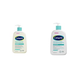 CETAPHIL SA Limpiador Exfoliante Suave Renovador 236 ml con Ácido Salicílico y Ácido Mandélico para rostro y cuerpo+Loción Hidratante Antirugosidad Renovador 473 ml