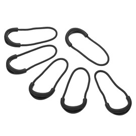 PATIKIL Zipper Pulls Replacement, 10 Pack Extension Cord Handle Fix Tab Tag Extender Fixer for Luggage Backpacks Jackets, U Shape Black