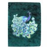 Punch Studio Emerald Peacock Crushed Velvet Journal (46605),Multicolor,6 1/4" x