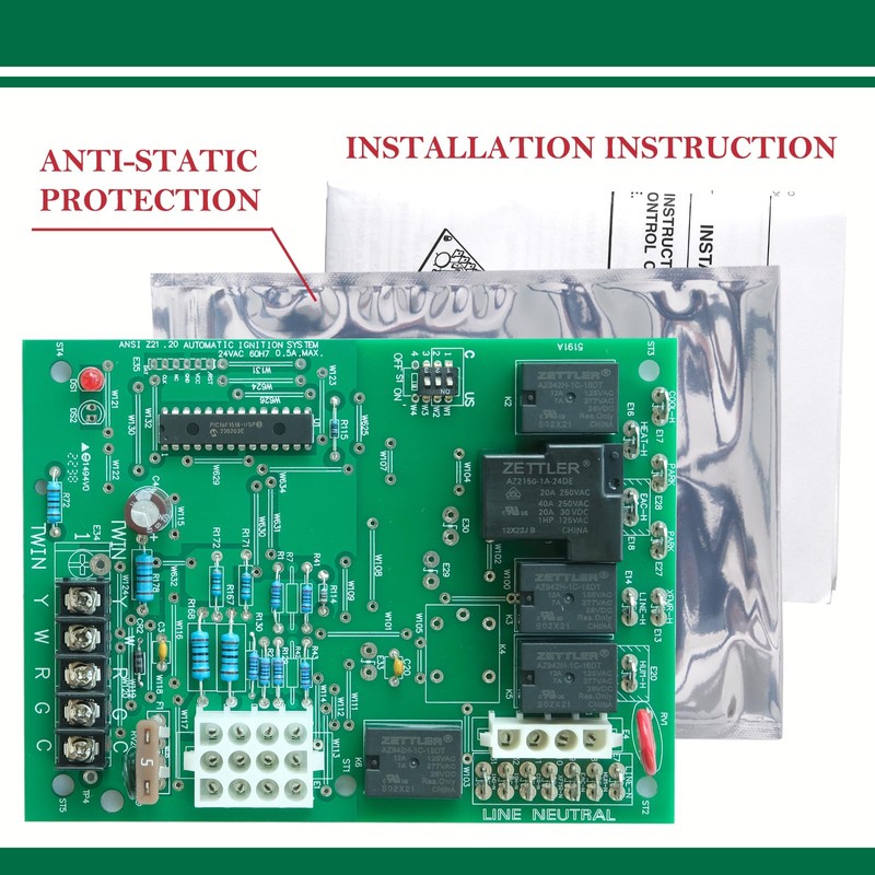 White Rodgers 50A55-3797, 50A55-474 Furnace Control Board, Replacement for Trane