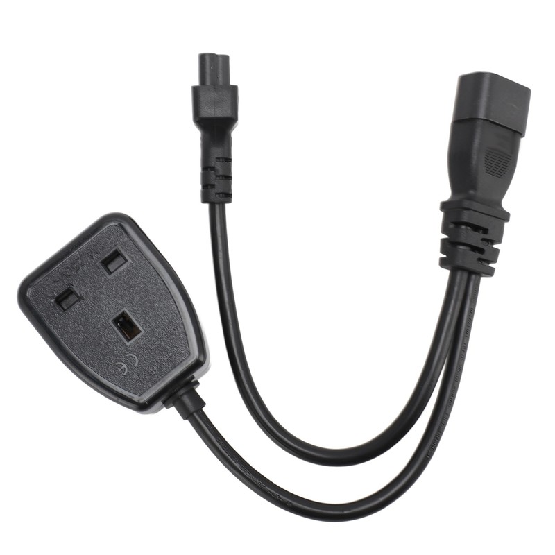 IEC320 C14 Male to C5 and Female Power Cord C14
