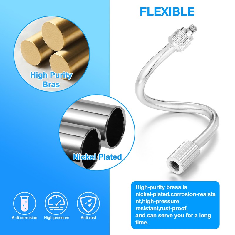 10X Flexible Mister Extensions with Nozzle Kits 5.9 Inch Brass