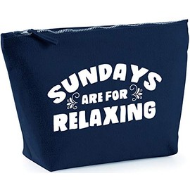 Hippowarehouse Sundays Are For Relaxing printed make up cosmetic wash bag 18x19x9cm