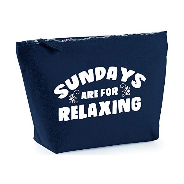 Hippowarehouse Sundays Are For Relaxing printed make up cosmetic wash