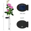 Anordsem 2 Pack Solar Garden Lights Outdoor, Flower Solar Lights