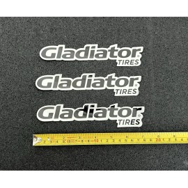 Unbranded 3 GLADIATOR Tires OFFROAD XCOMP decals stickers racing overland utv drifting mc