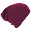 Beechfield Slouch Beanie - Knitted Beanie Red - Maroon