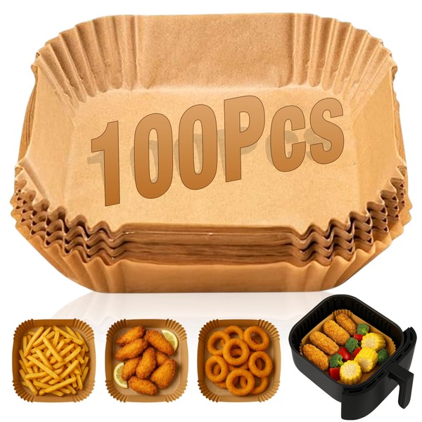 CHEF ROYALE 100pcs x Air Fryer Liner - 6.5 inches