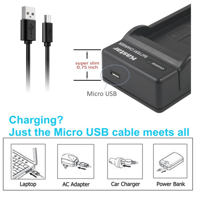 For Sony NP-FC11 Battery & Slim Charger for Sony Cyber-shot