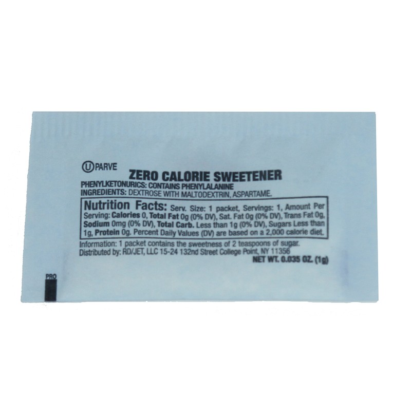 Sugar Substitute Aspartame, Zero-Calorie Sweetener, 1-gram (1000 Packets)