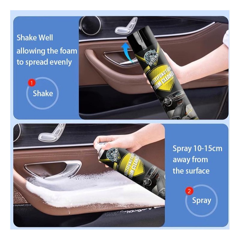 Dutilma Car Interior Foam Cleaner Spray 650ml Multifunctional Heavy Duty