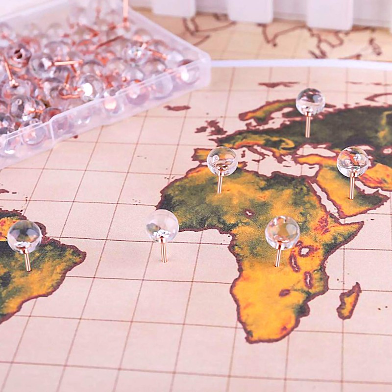 Vapker 200 x 9.5mm Rose Gold Push Pins