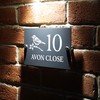 Badgemaster Modern Anthracite House Number Sign Plaque Stainless Steel Standoffs