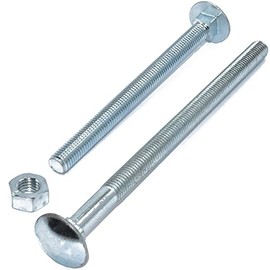 Pack of 25 x M6 x 150mm ZINC Cup Square Carriage Bolt Coach Screws with HEX Full Nuts