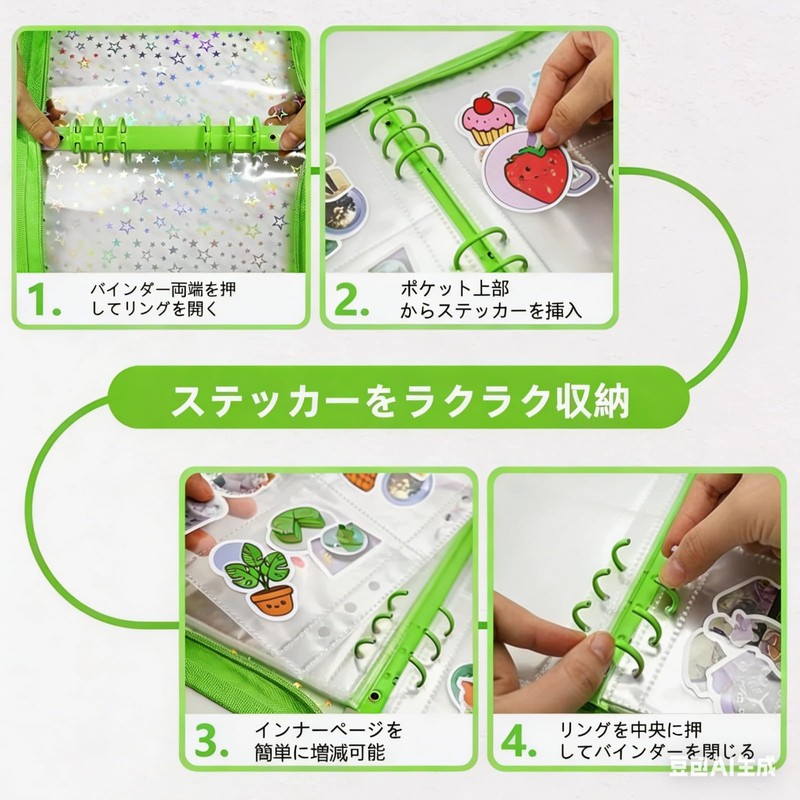 HHXJMMDR Sealing Pad, Large, A5 Binder, Large Capacity, Stars Pattern,