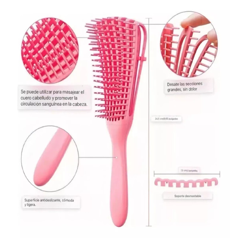 Aleart Cepillo Para Cabello Desenredar El Cabello Rizado Mujeres
