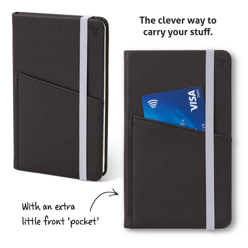IF Bookaroo A6 'Pocket' Notebook - AUBERGINE, Hard Cover Notebook