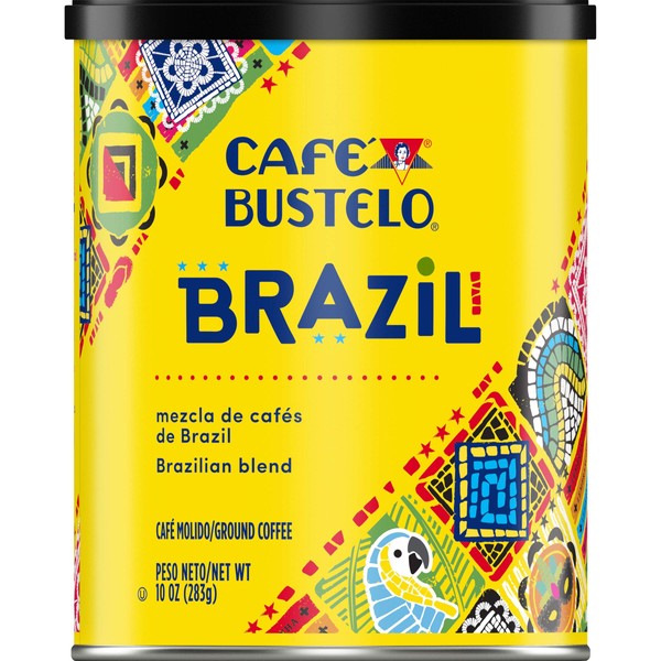 Café Bustelo Brazil Dark Roast Ground Coffee, 10 Ounce (Pack of 8)