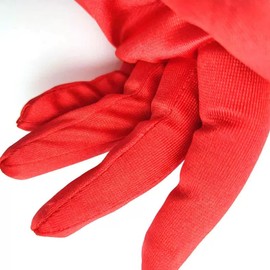 Lansonee 52CM Long Evening Satin Gloves, Evening Opera Gloves Satin Elbow Gloves 1920s Style Prom Gloves Fancy Dress Gloves for Wedding Prom Opera(Red)