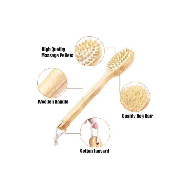 Cepillo para Ducha KJRIVER 2 en 1 de Madera Natural