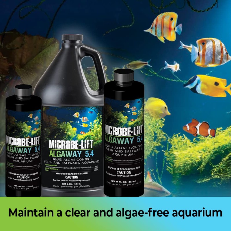 MICROBE-LIFT Algaway 5.4 Algae Remover for Aquariums, Algaecide for Freshwater