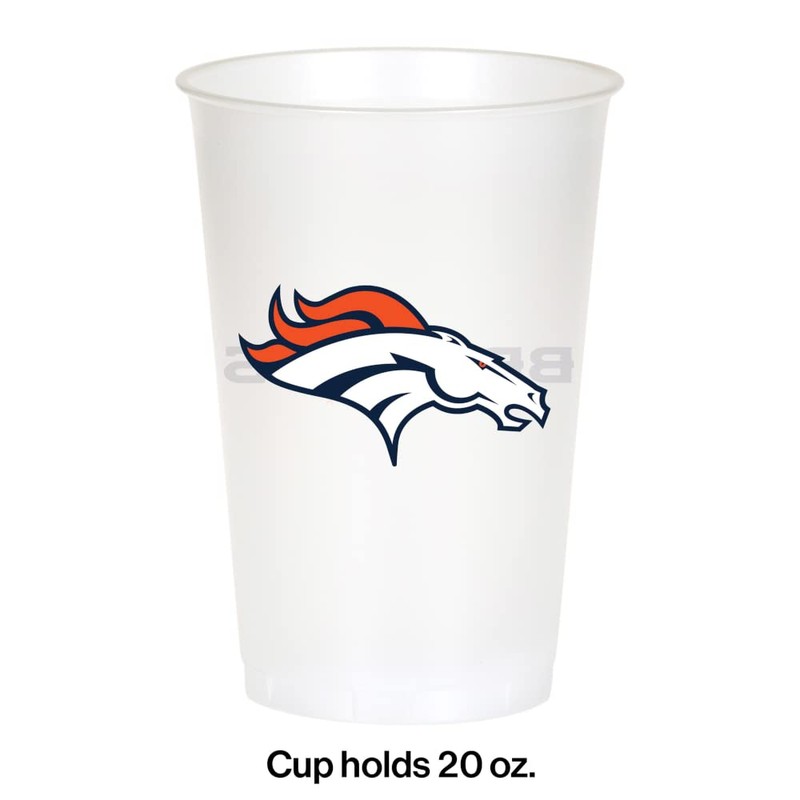 Trendware Denver Broncos Plastic Cups, 24 ct