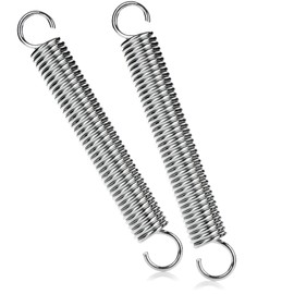com-four® 2 x Tension Springs with Double Hooks, Spring for Tent, Awning, Caravan, Mounting Accessories for Trampoline, Tension Spring Awning, Steel Spring (Pack of 2)