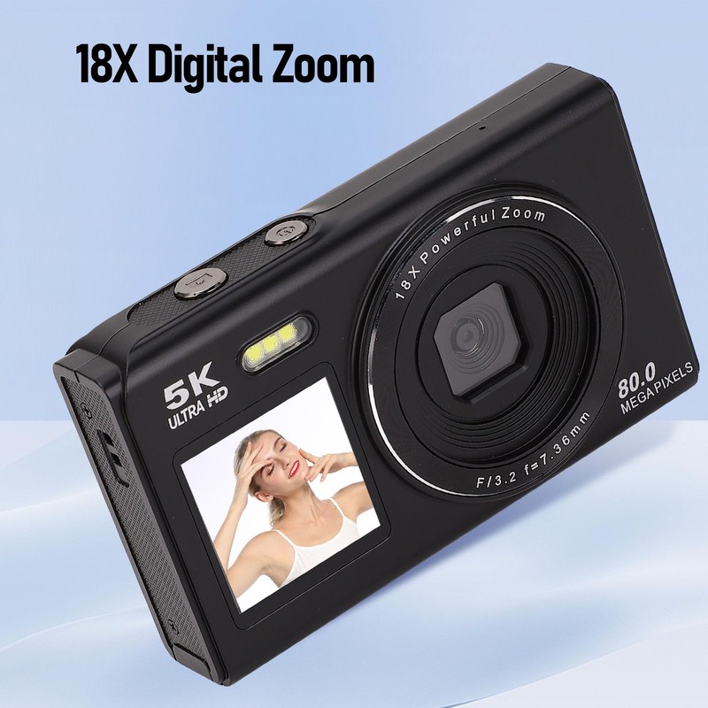 Dpofirs 5K Digital Camera for Photography, 80MP WiFi Vlogging Camera,