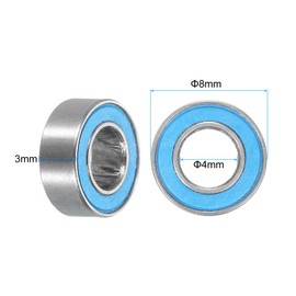 sourcing map 5pcs MR84-2RS Miniature Deep Groove Ball Bearings 4x8x3mm Double Sealed Bearings for Electric Motor, Home Appliances, Garden Machinery, P6 (ABEC 3)