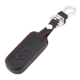 Happyit Leather Car Key Cover Case for Mazda 2 3 6 CX-5 CX5 Axela Atenza CX-7 CX-9 MX5 2 Buttons Smart Keychain (Black)